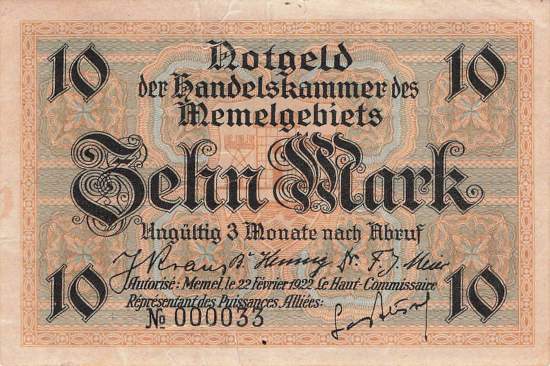 10 Mark 1922